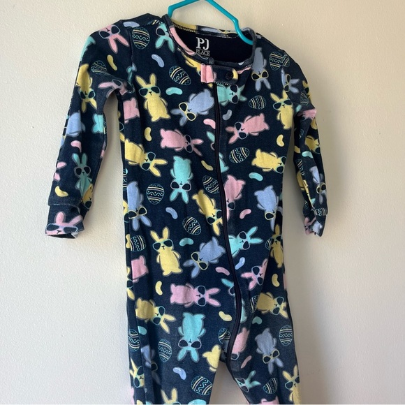 🌼 5/$25 PJ Place Baby Girl Boy Easter Bunny Pajamas Sleeper 18-24M Footed Cotton - Picture 3 of 11